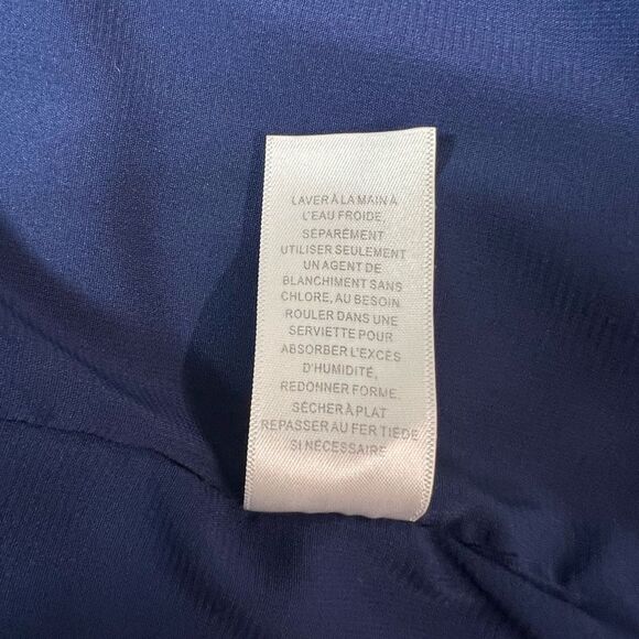 Chelsea28 navy true wrap flutter dress - Picture 10 of 11